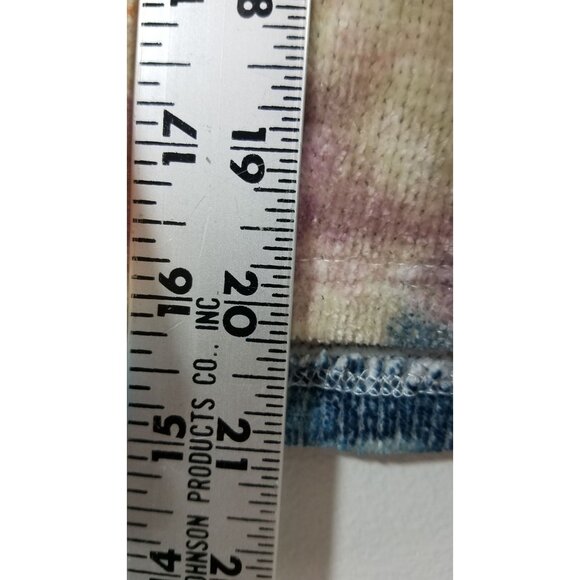 June & Hudson Blue Orange Tie Dye Cropped Lightweight Sweater size L - Picture 9 of 11